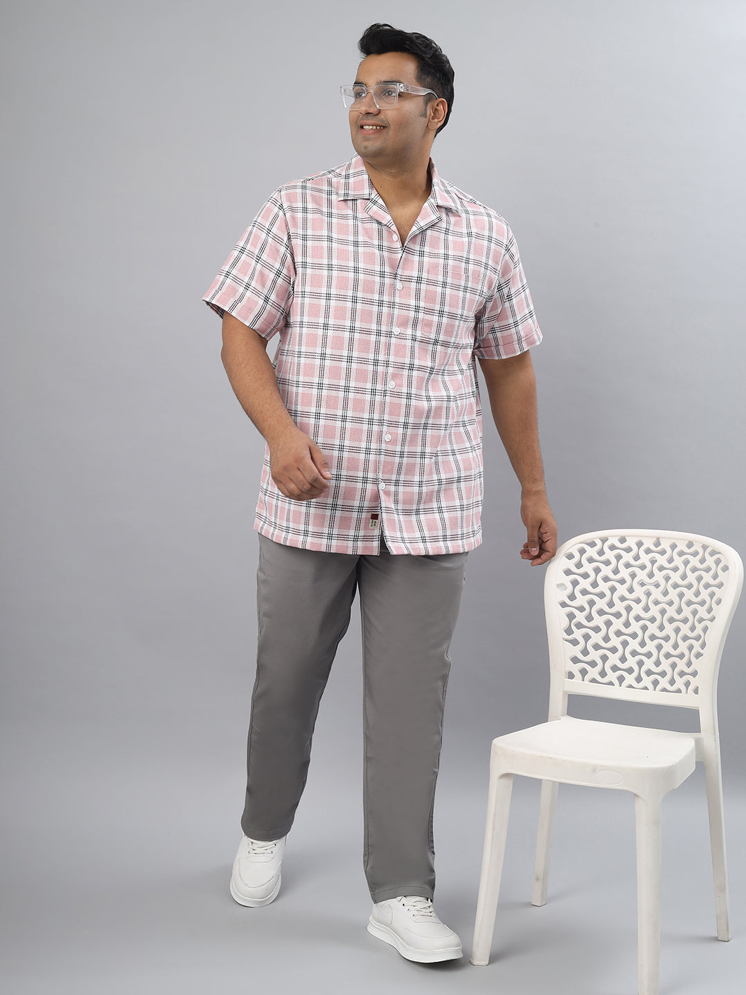 Men Plus Size Stretchable Straight Fit Casual Trousers ZU411