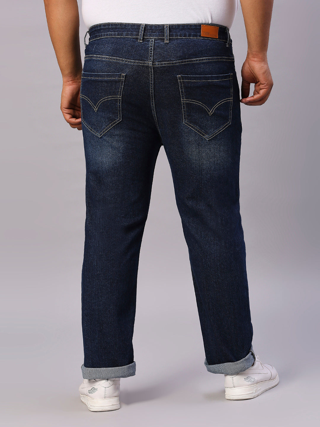 ZUSH CASUAL MEN'S PLUS SIZE STRECTCHABLE BLUE COLOR JEANS-ZU556