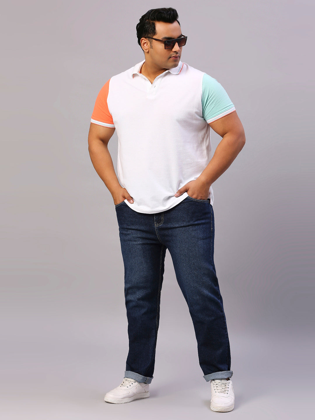 ZUSH CASUAL MEN'S PLUS SIZE STRECTCHABLE BLUE COLOR JEANS-ZU556