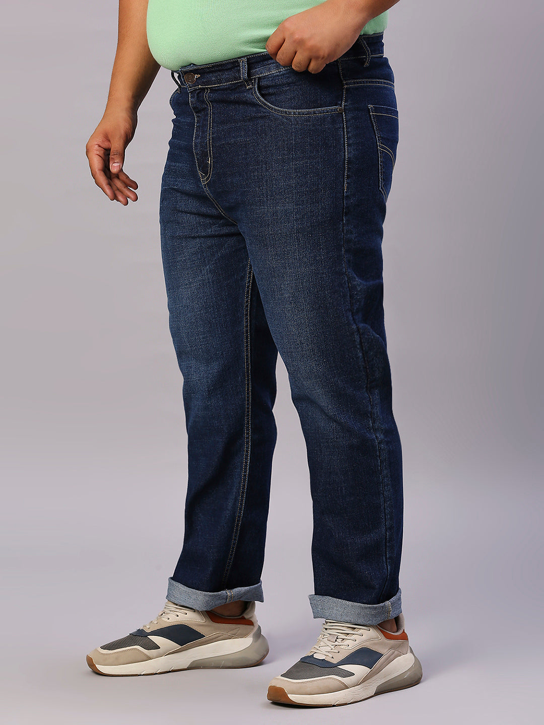 ZUSH CASUAL MEN'S PLUS SIZE STRECTCHABLE BLUE COLOR JEANS-ZU558