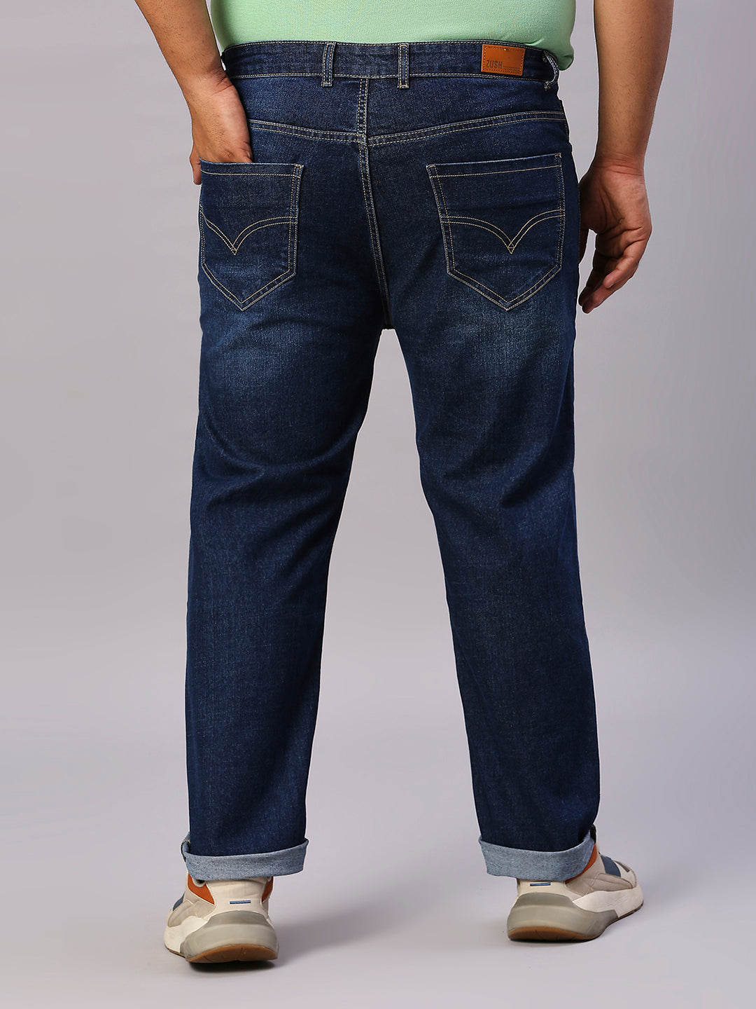 ZUSH CASUAL MEN'S PLUS SIZE STRECTCHABLE BLUE COLOR JEANS-ZU558