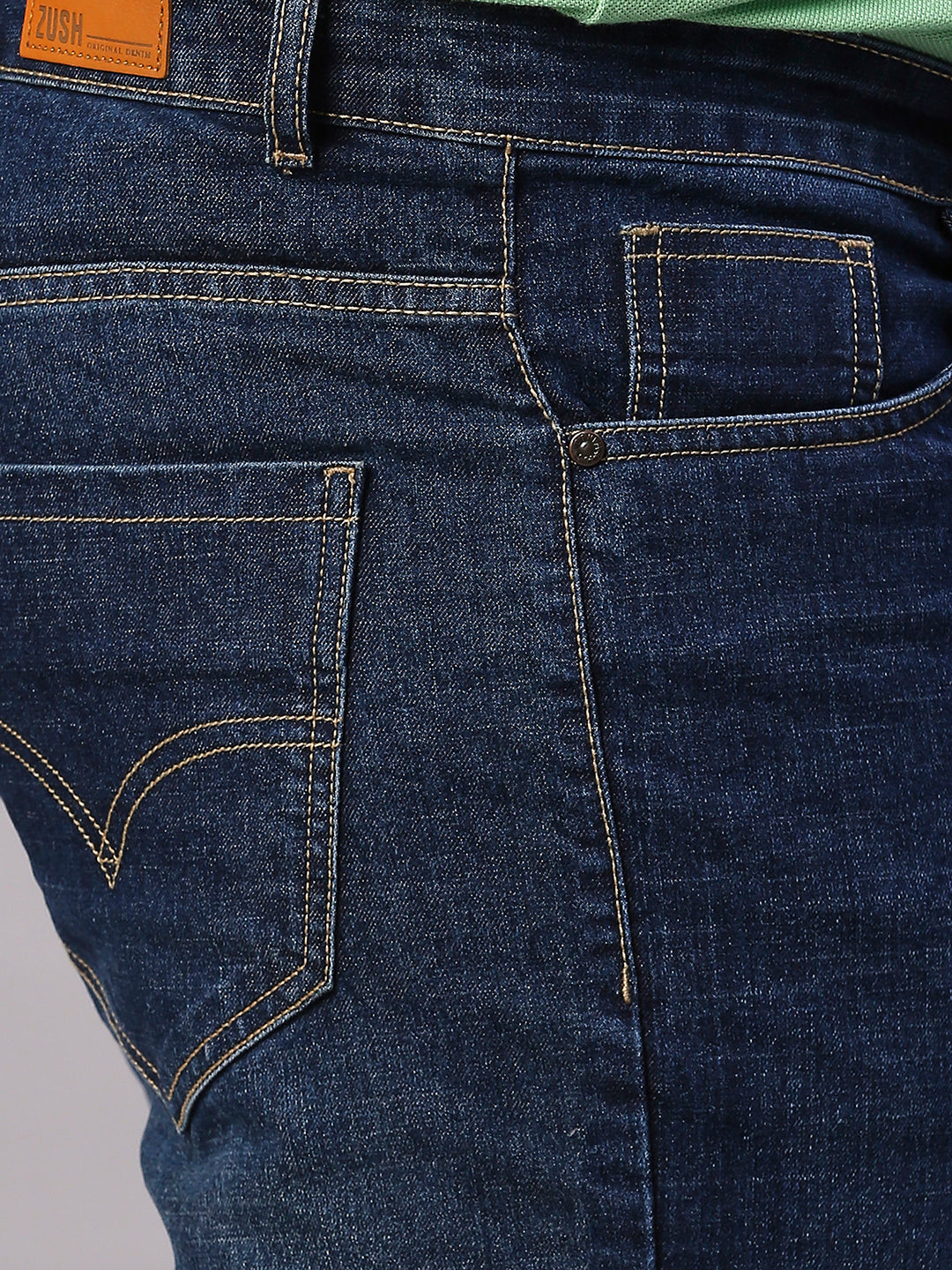 ZUSH CASUAL MEN'S PLUS SIZE STRECTCHABLE BLUE COLOR JEANS-ZU558