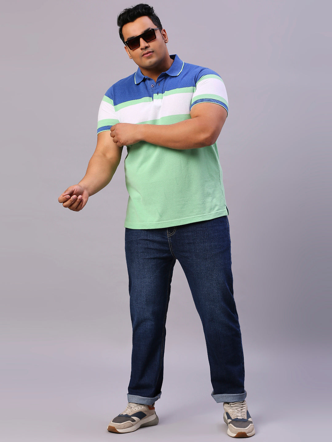ZUSH CASUAL MEN'S PLUS SIZE STRECTCHABLE BLUE COLOR JEANS-ZU558