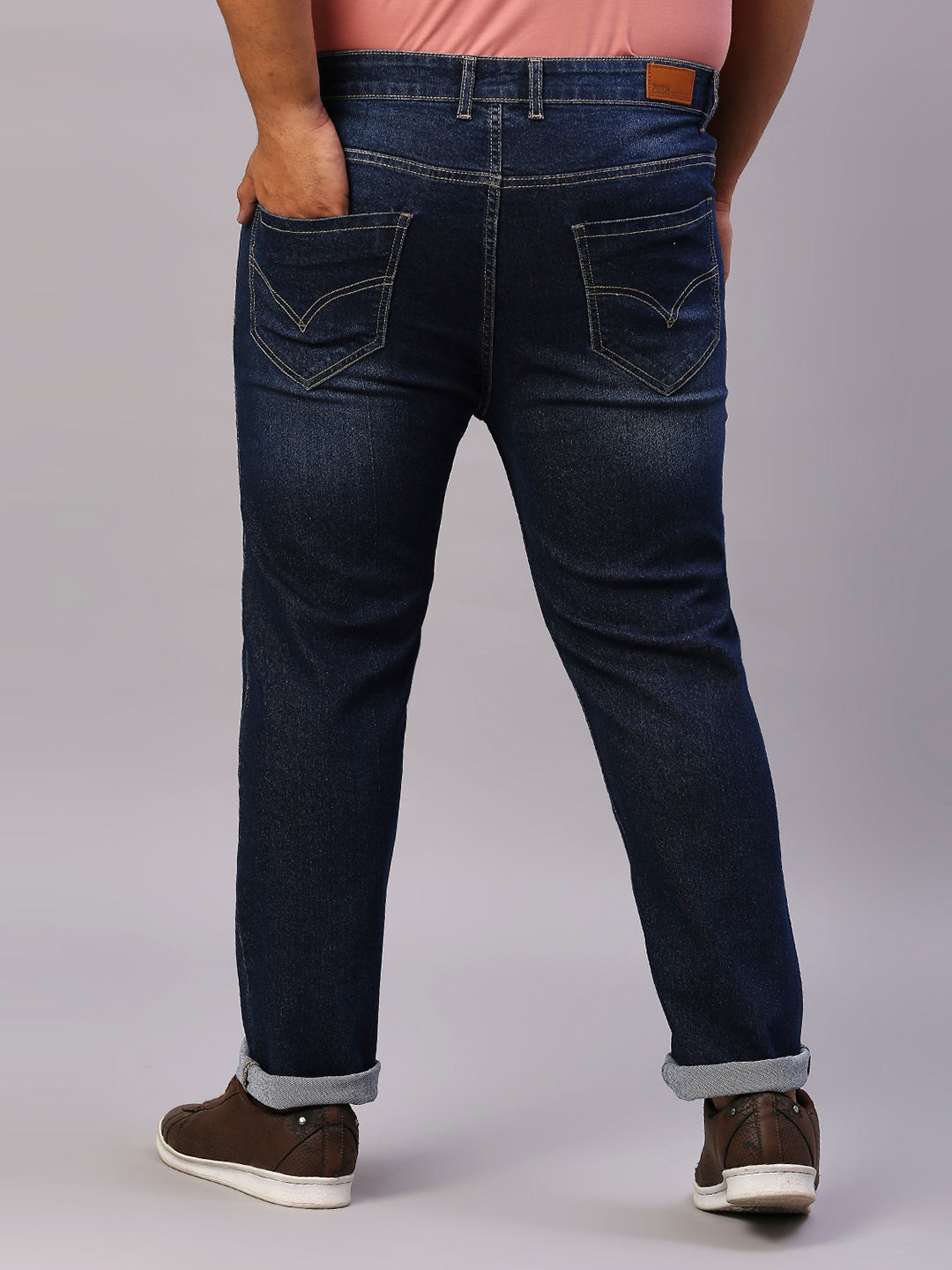 ZUSH CASUAL MEN'S PLUS SIZE STRECTCHABLE BLUE COLOR JEANS-ZU559