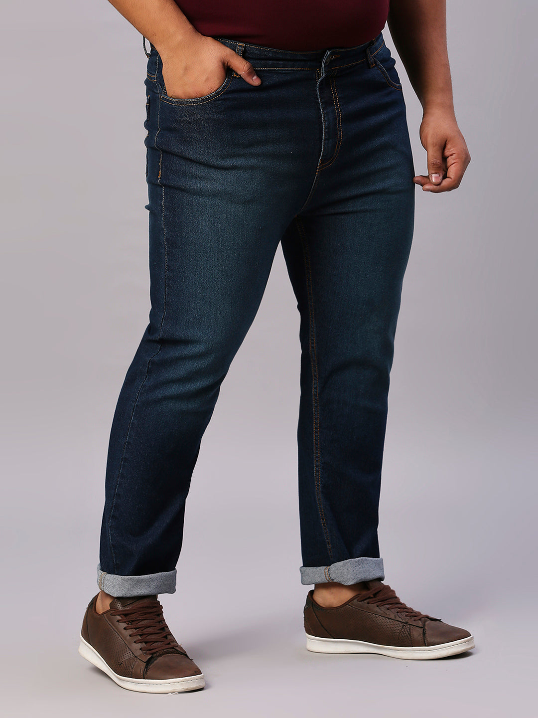 ZUSH CASUAL MEN'S PLUS SIZE STRECTCHABLE BLUE COLOR JEANS-ZU560