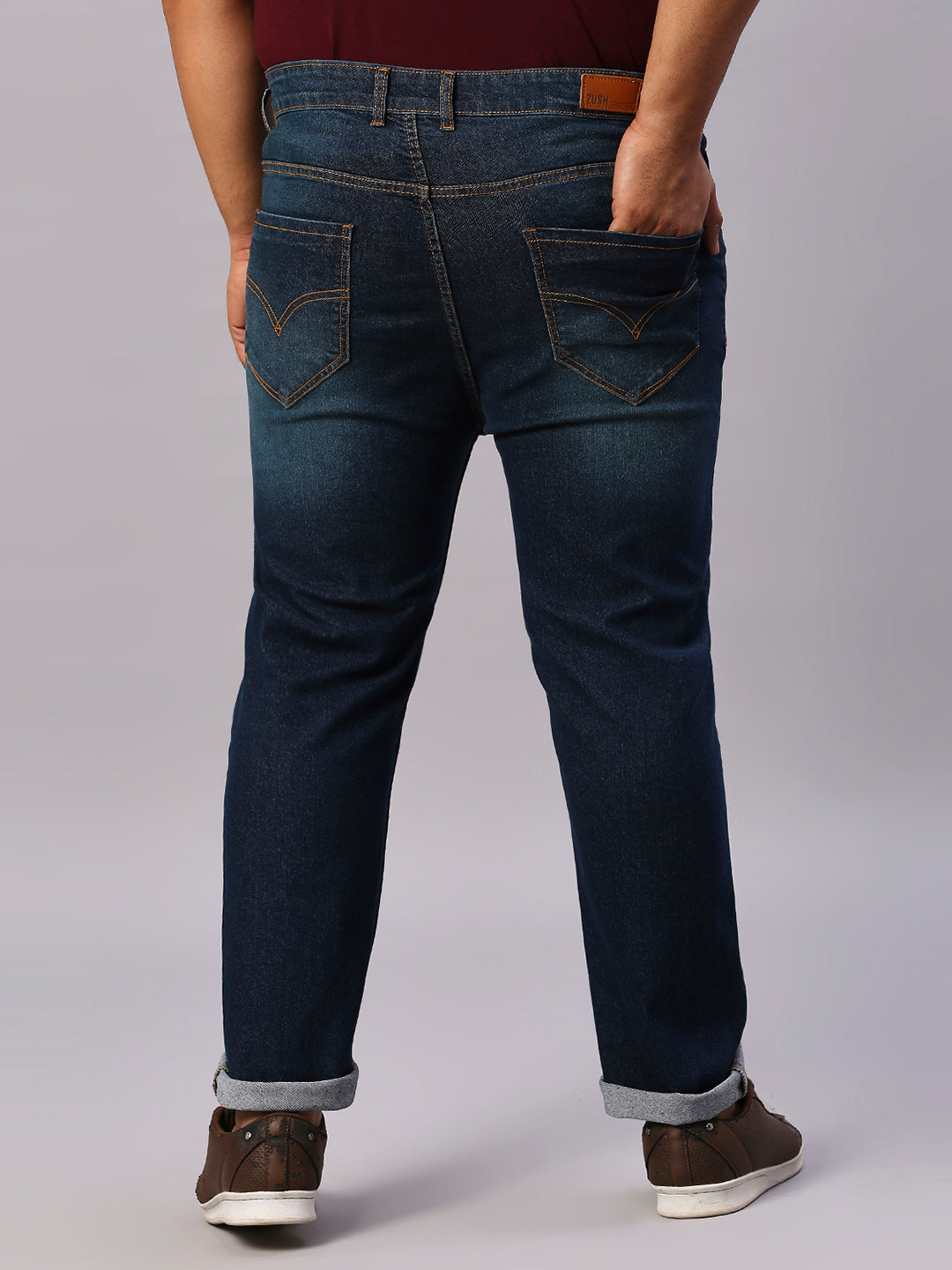 ZUSH CASUAL MEN'S PLUS SIZE STRECTCHABLE BLUE COLOR JEANS-ZU560
