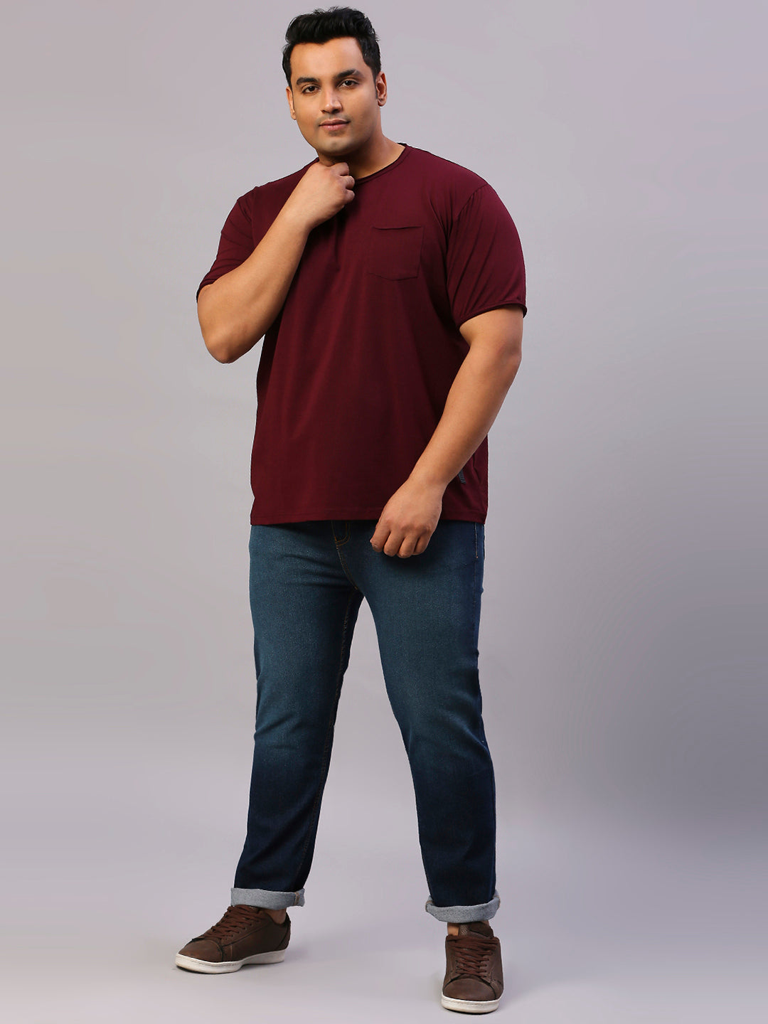 ZUSH CASUAL MEN'S PLUS SIZE STRECTCHABLE BLUE COLOR JEANS-ZU560