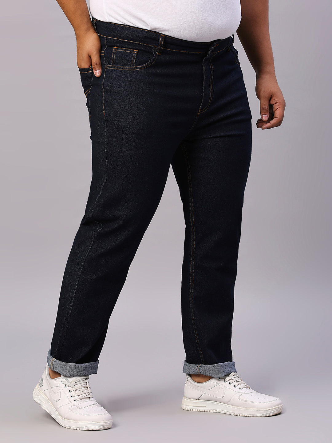 ZUSH CASUAL MEN'S PLUS SIZE STRECTCHABLE BLUE COLOR JEANS-ZU561