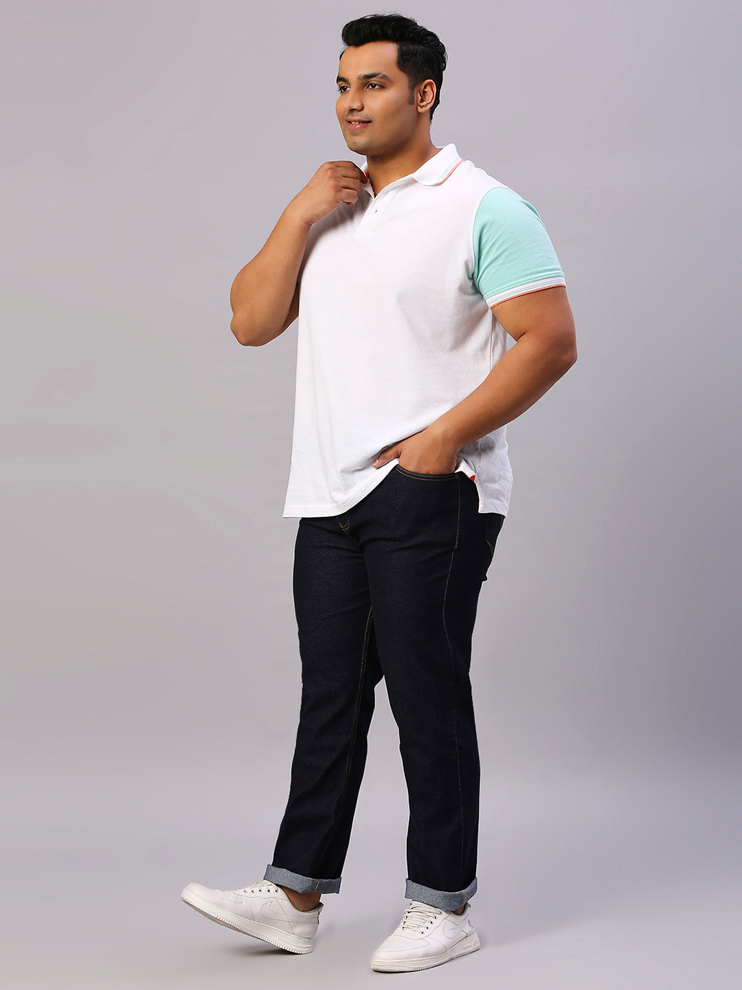 ZUSH CASUAL MEN'S PLUS SIZE STRECTCHABLE BLUE COLOR JEANS-ZU561
