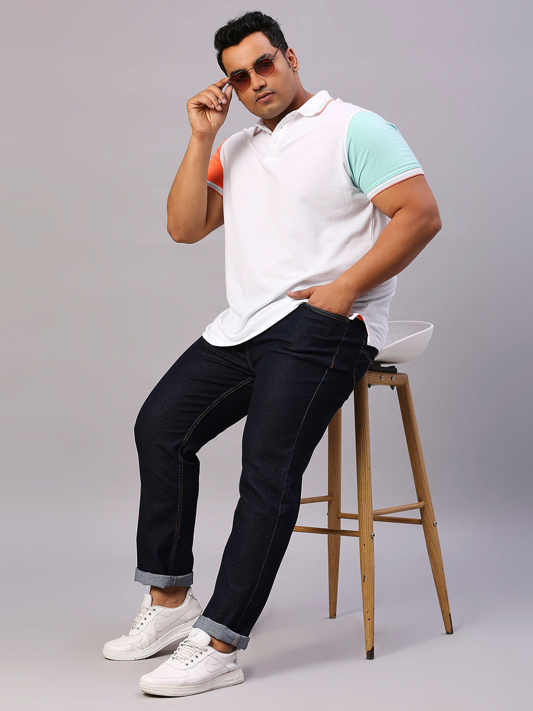 ZUSH CASUAL MEN'S PLUS SIZE STRECTCHABLE BLUE COLOR JEANS-ZU561
