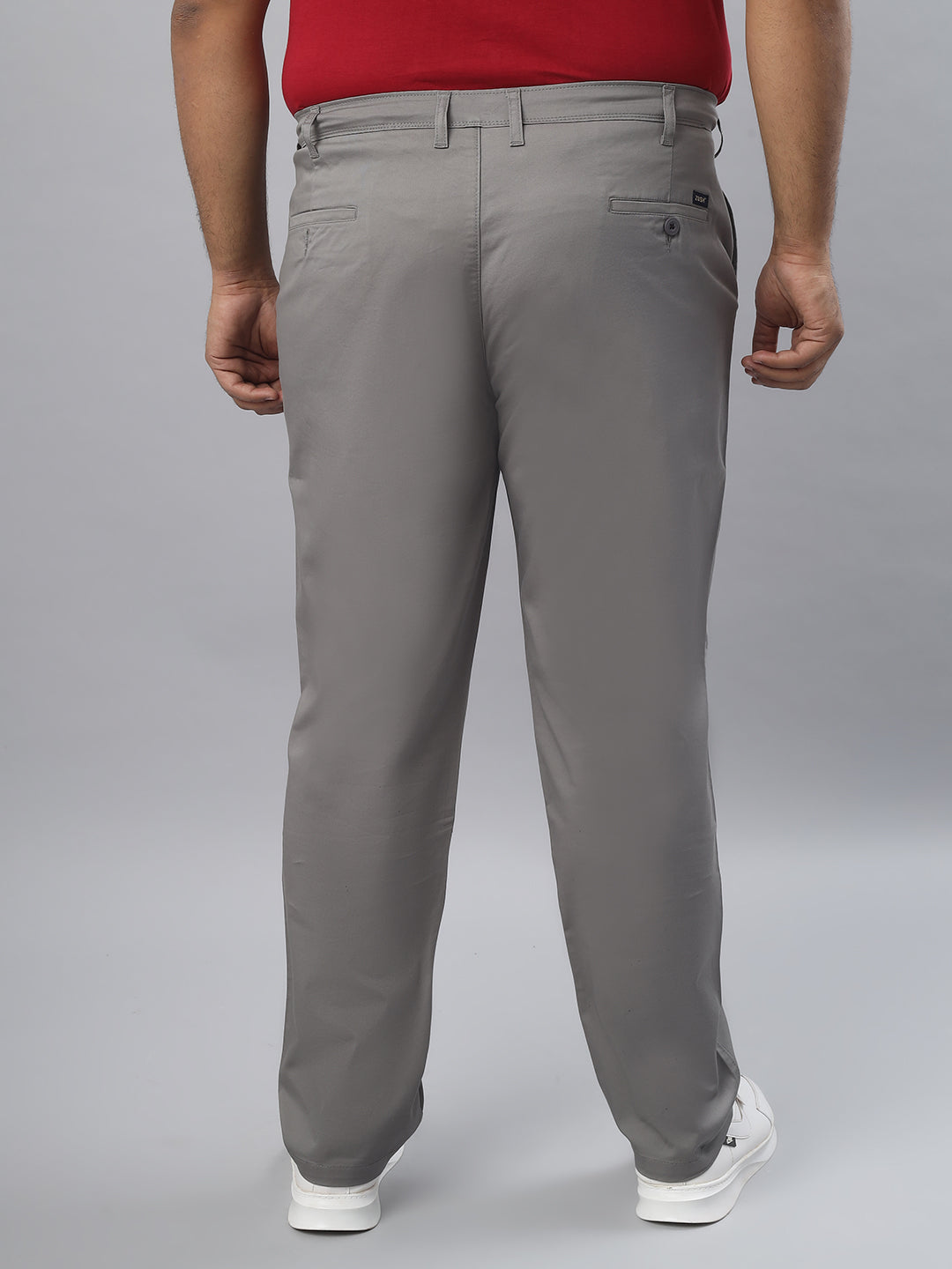 Men Plus Size Stretchable Straight Fit Casual Trousers ZU411