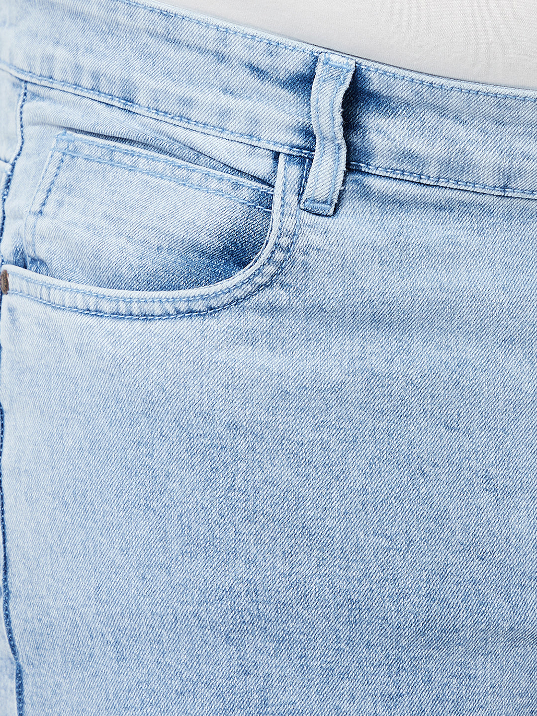 Zush Mens Regular Fit Light Blue Color Mid Rise Plus Size Stretchable Jeans-ZU539