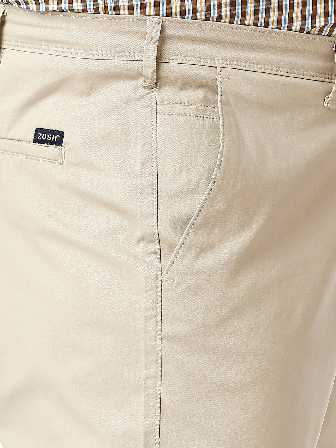 Men Plus Size Stretchable Straight Fit Casual Trousers ZU405