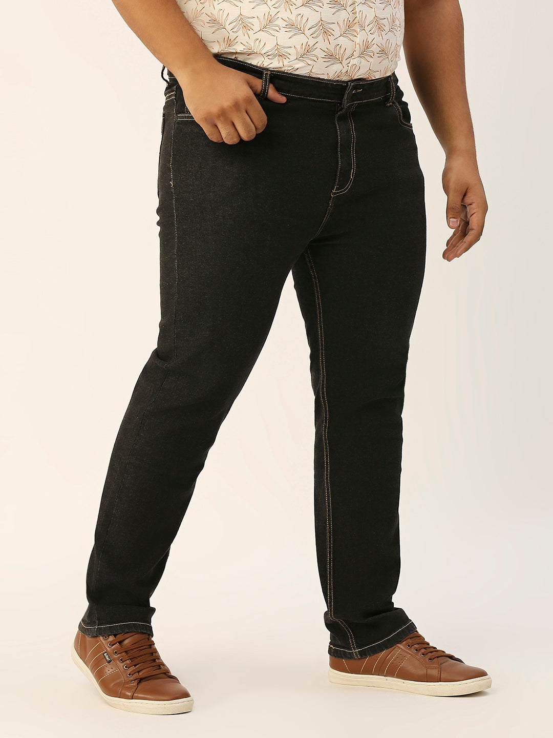ZUSH MEN PLUS SIZE BLACK COLOR CASUAL DENIM JEANS-ZU545