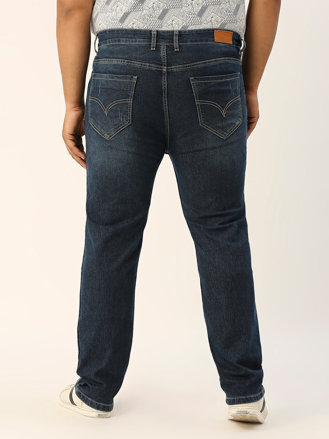 ZUSH CASUAL MEN'S PLUS SIZE STRECTCHABLE DARK BLUE COLOR JEANS-ZU549
