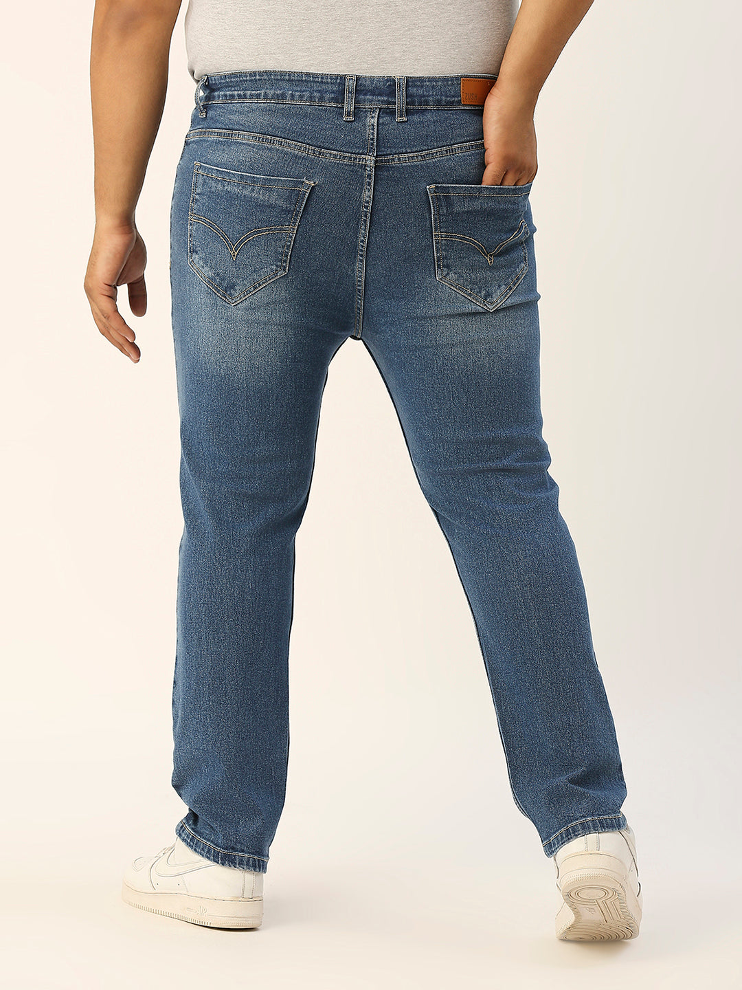 ZUSH CASUAL MEN'S PLUS SIZE STRECTCHABLE BLUE COLOR JEANS-ZU550