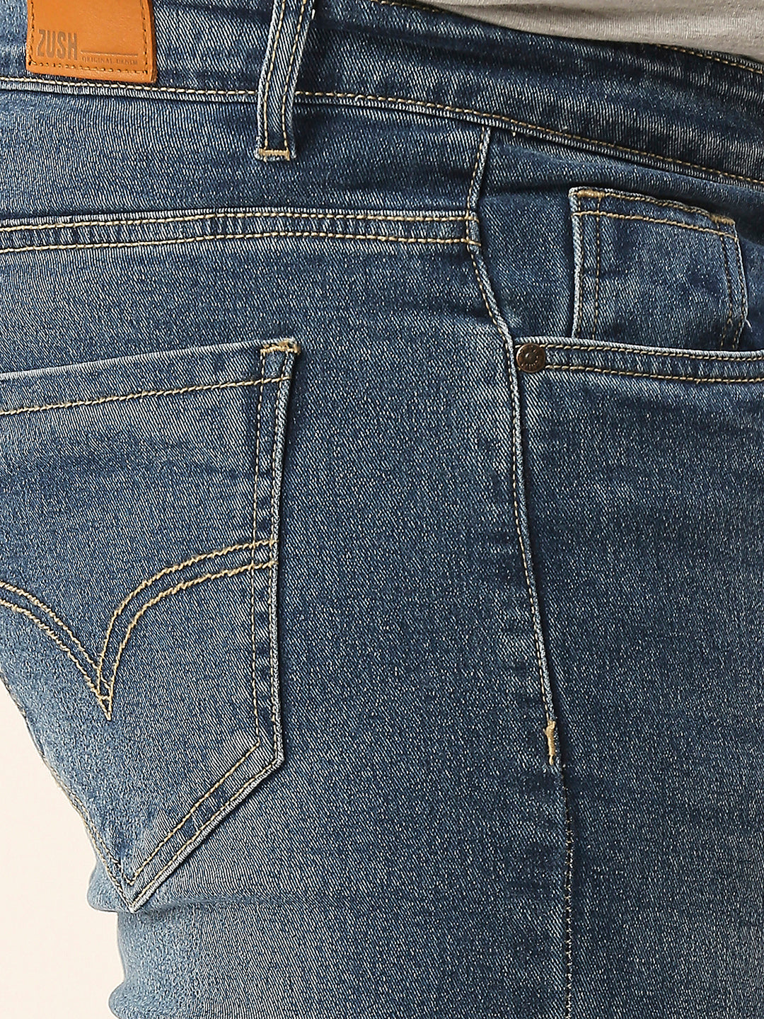 ZUSH CASUAL MEN'S PLUS SIZE STRECTCHABLE BLUE COLOR JEANS-ZU550