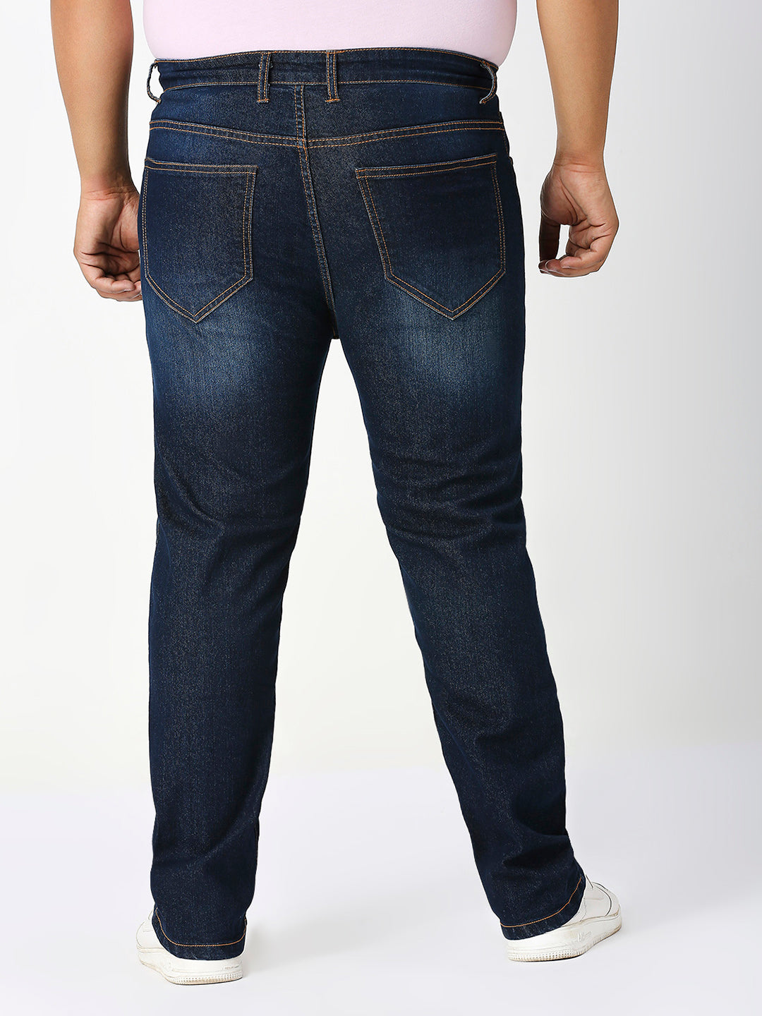 Zush Regular fit Casual Plus size Stretchable Cotton Blend Dark blue color jeans for men's-ZU566