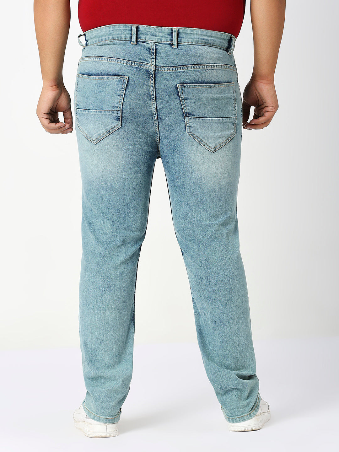 Zush Men's Stretchable Casual stylish Regular fit Light Blue color Denim-ZU571