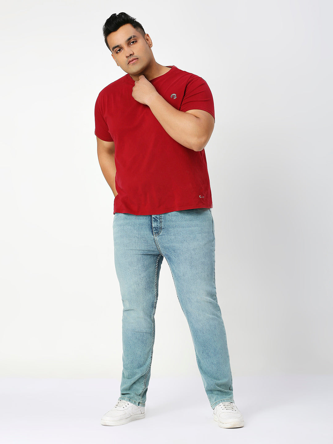 Zush Men's Stretchable Casual stylish Regular fit Light Blue color Denim-ZU571