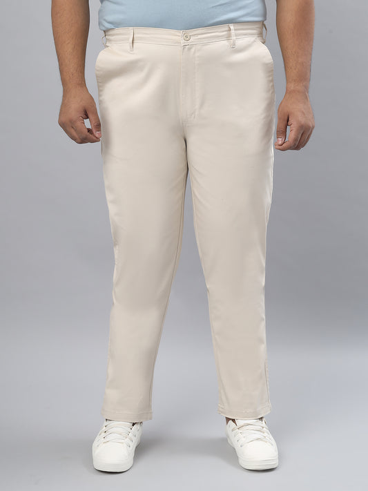 Men Plus Size Stretchable Straight Fit Casual Trousers ZU412