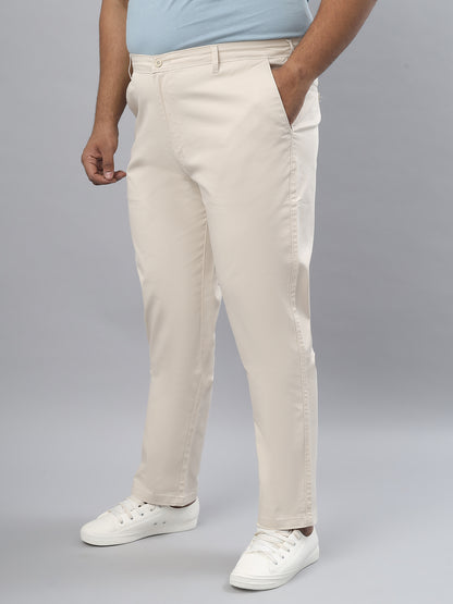 Men Plus Size Stretchable Straight Fit Casual Trousers ZU412