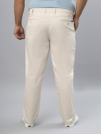 Men Plus Size Stretchable Straight Fit Casual Trousers ZU412