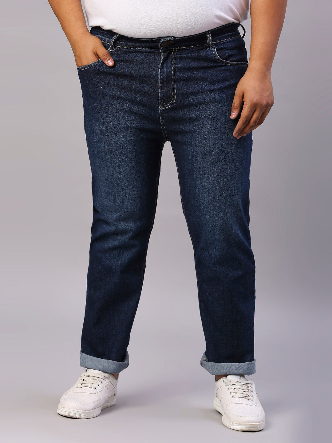 ZUSH CASUAL MEN'S PLUS SIZE STRECTCHABLE BLUE COLOR JEANS-ZU556