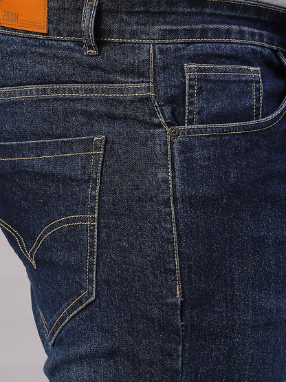 ZUSH CASUAL MEN'S PLUS SIZE STRECTCHABLE BLUE COLOR JEANS-ZU556