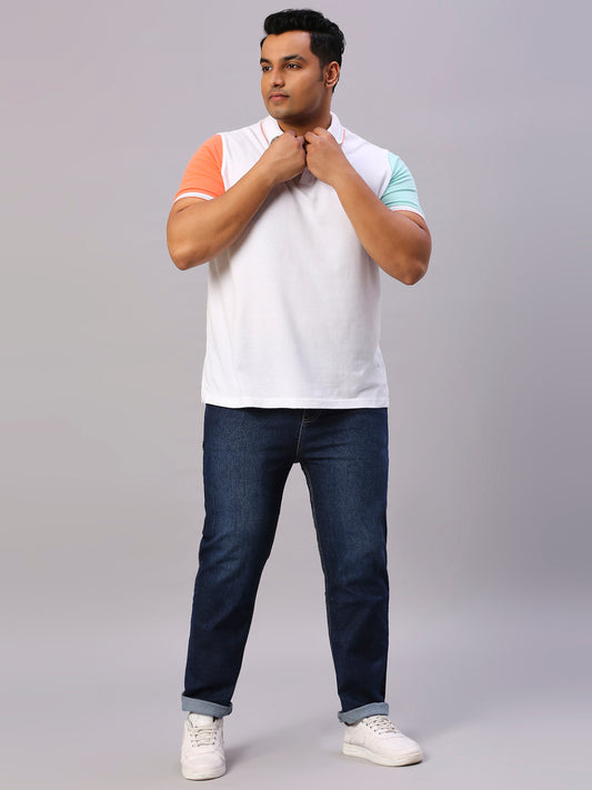 ZUSH CASUAL MEN'S PLUS SIZE STRECTCHABLE BLUE COLOR JEANS-ZU556