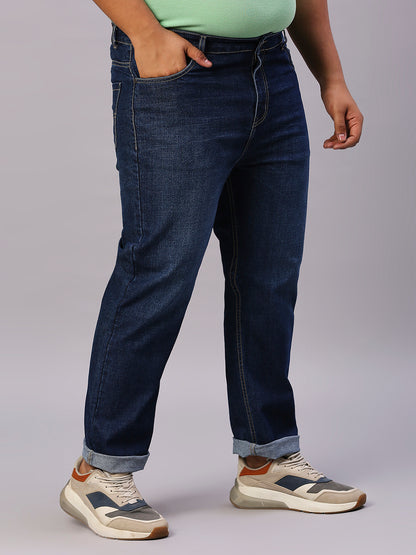 ZUSH CASUAL MEN'S PLUS SIZE STRECTCHABLE BLUE COLOR JEANS-ZU558