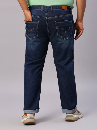 ZUSH CASUAL MEN'S PLUS SIZE STRECTCHABLE BLUE COLOR JEANS-ZU558