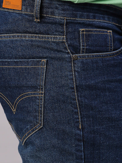 ZUSH CASUAL MEN'S PLUS SIZE STRECTCHABLE BLUE COLOR JEANS-ZU558