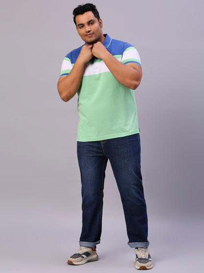 ZUSH CASUAL MEN'S PLUS SIZE STRECTCHABLE BLUE COLOR JEANS-ZU558