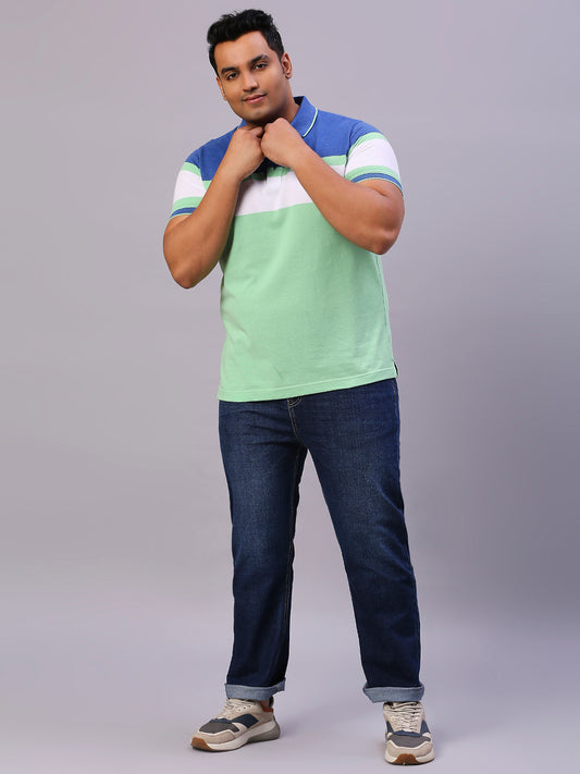 ZUSH CASUAL MEN'S PLUS SIZE STRECTCHABLE BLUE COLOR JEANS-ZU558