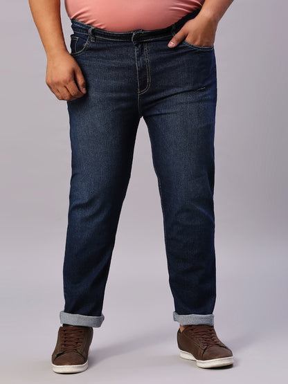 ZUSH CASUAL MEN'S PLUS SIZE STRECTCHABLE BLUE COLOR JEANS-ZU559