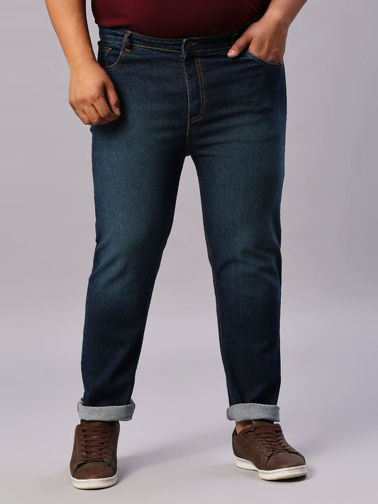 ZUSH CASUAL MEN'S PLUS SIZE STRECTCHABLE BLUE COLOR JEANS-ZU560