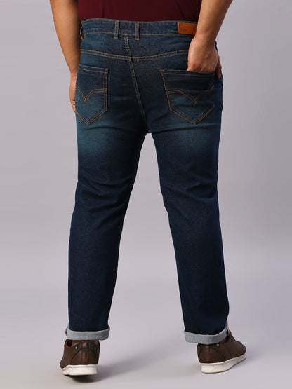 ZUSH CASUAL MEN'S PLUS SIZE STRECTCHABLE BLUE COLOR JEANS-ZU560