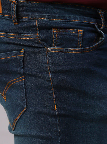 ZUSH CASUAL MEN'S PLUS SIZE STRECTCHABLE BLUE COLOR JEANS-ZU560