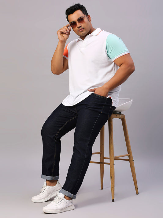 ZUSH CASUAL MEN'S PLUS SIZE STRECTCHABLE BLUE COLOR JEANS-ZU561