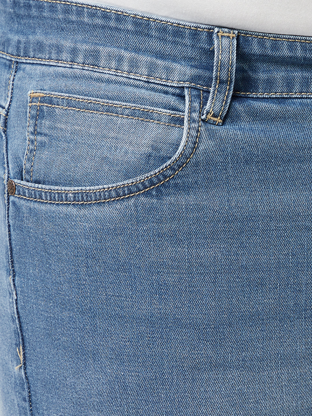 Zush Mens  Plus Size Stretchable Light Blue Color Mid Rise Regular Fit Jeans-ZU542