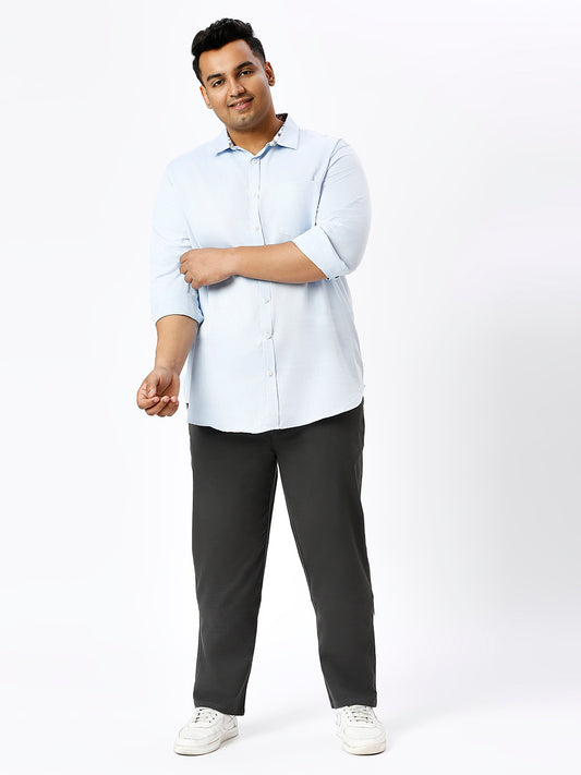 Men Plus Size Stretchable Straight Fit Casual Trousers ZU403
