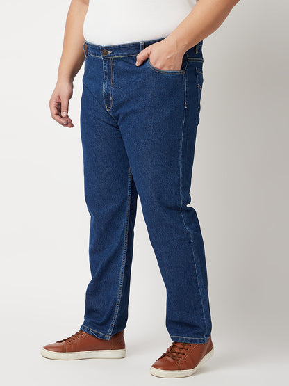 Zush Men's Plus Size stretchable Denim Jeans in Dark Blue color - Regular fit ZU540