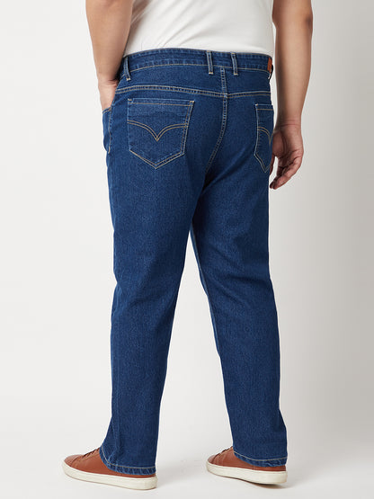 Zush Men's Plus Size stretchable Denim Jeans in Dark Blue color - Regular fit ZU540