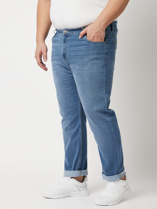Zush Men's Plus Size stretchable Denim Jeans in Dark Blue color - Regular fit ZU542