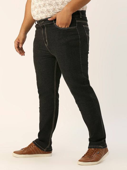 ZUSH MEN PLUS SIZE BLACK COLOR CASUAL DENIM JEANS-ZU545