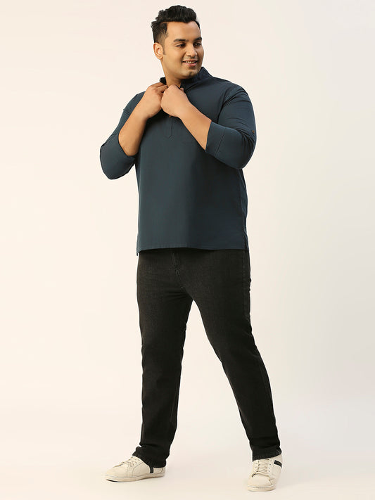 ZUSH MEN PLUS SIZE CARBON BLACK COLOR CASUAL DENIM JEANS-ZU546