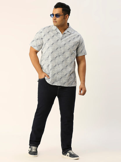 ZUSH CASUAL MEN'S PLUS SIZE STRECTCHABLE DARK BLUE COLOR JEANS-ZU548
