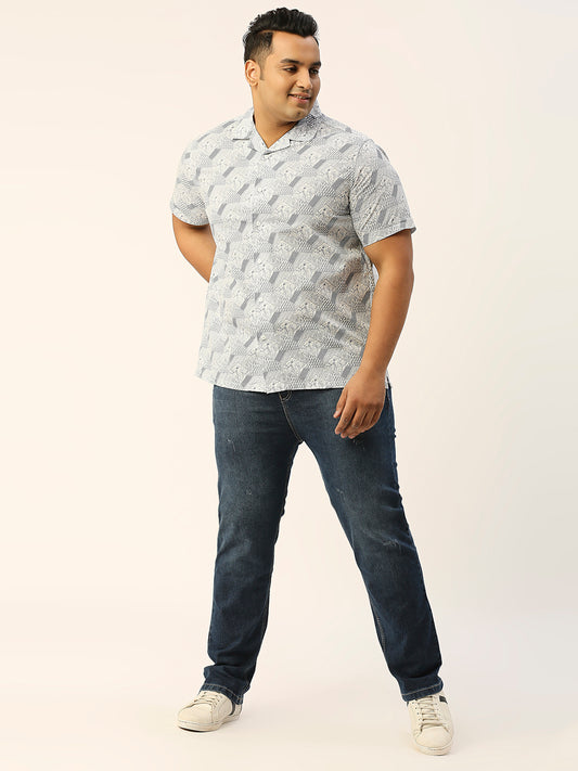 ZUSH CASUAL MEN'S PLUS SIZE STRECTCHABLE DARK BLUE COLOR JEANS-ZU549