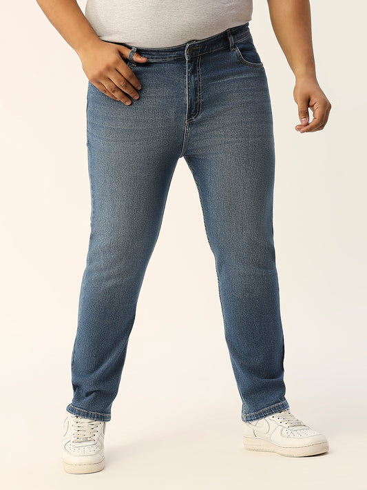 ZUSH CASUAL MEN'S PLUS SIZE STRECTCHABLE BLUE COLOR JEANS-ZU550